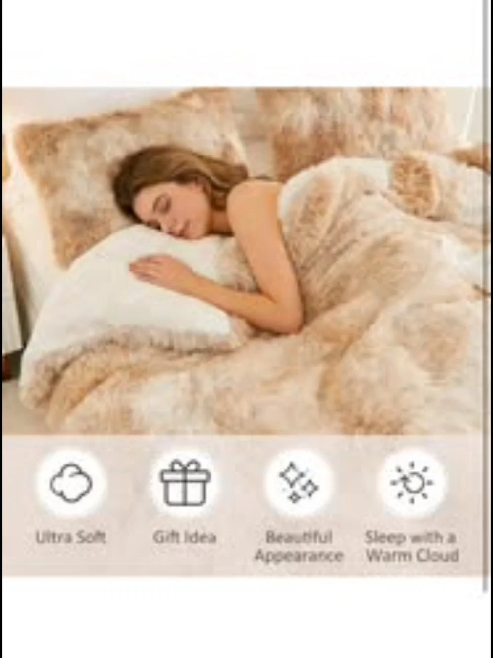 Luxury fuzzy duvet cover set twin size  new